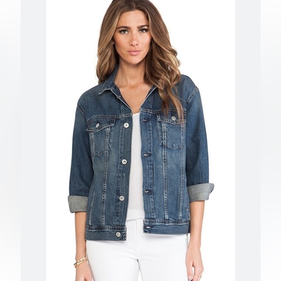 AG The Nancy Drop Shoulder Jean Jacket - Sz XS - Picture 1 of 10